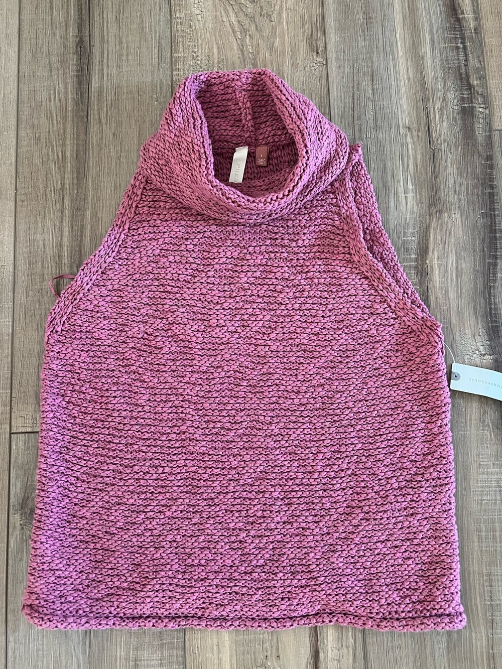Pilcro Anthropologie Turtleneck Sweater Tank Size Small Lightweight Knit Pink